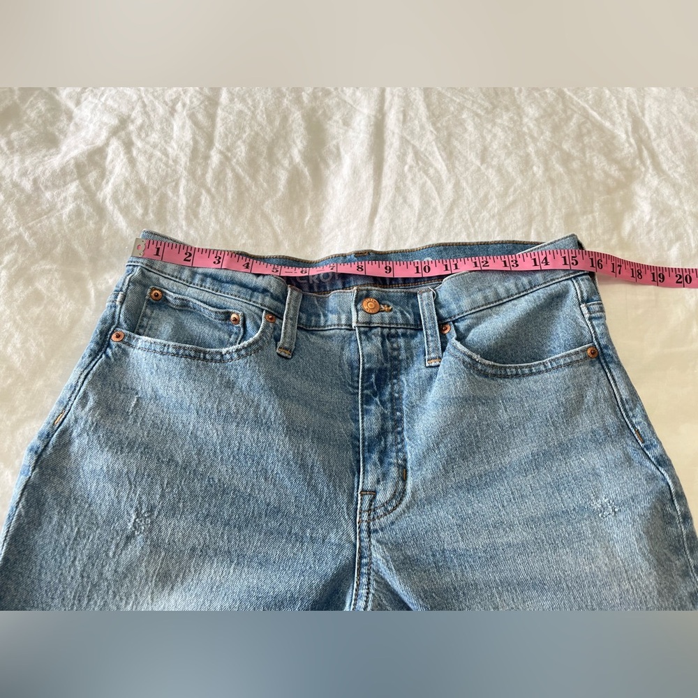 J. CREW | Women’s 30 | 10" Billie Demi Boot Crop Jeans Blue Zipper Fly Raw Hem - Picture 5 of 9